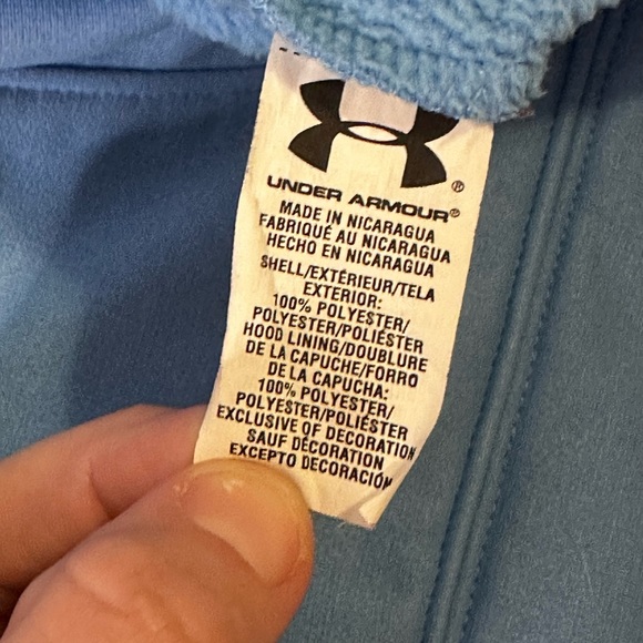 Under Armour Baby Blue Mens Storm Hoodie Size 2XL Very Gently Used No Signs Wear - Picture 7 of 9